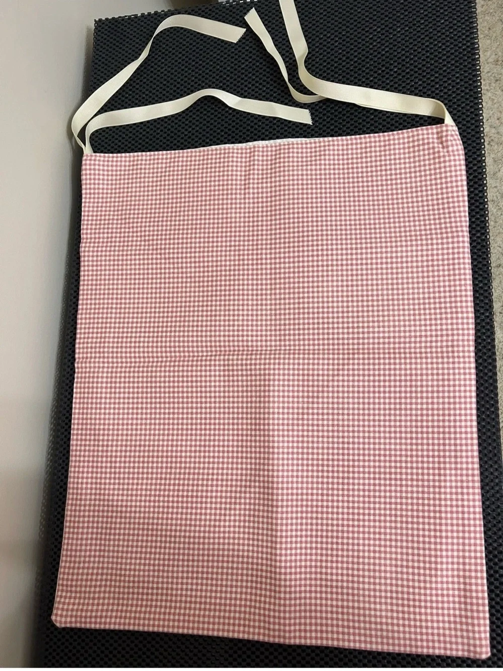 Pink Toile Fabric Hanging Storage Pocket - Soft Pink